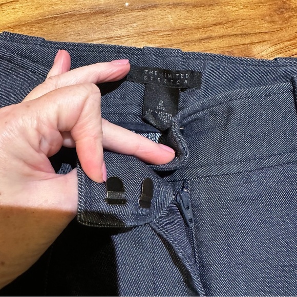 The Limited Womens Denim Wide Leg Trouser Jeans Tall Academia Stretch Minimalist - Picture 3 of 7